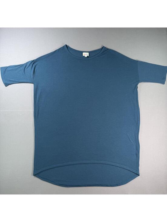 LuLaRoe Tops - LuLaRoe Classic T Shirt Teal Blue Hi Lo Hem Short Sleeve Womens S